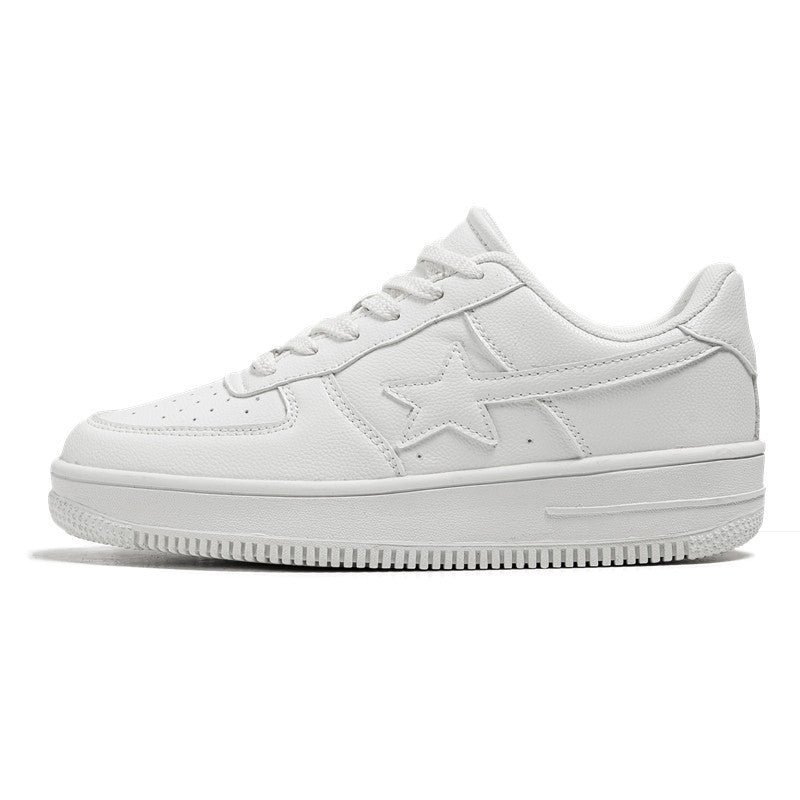 Men's Thick Sole White Sneakers | Casual Fashion Shoes - Home Decor