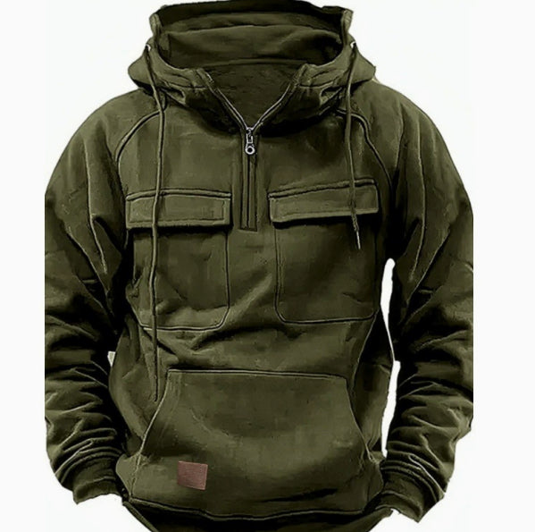 Men's Zip-up Hoodies Sweatshirt With Drawstring And Pocket Design Fashion Casual Sports Sweatshirt - Exclusive Edition