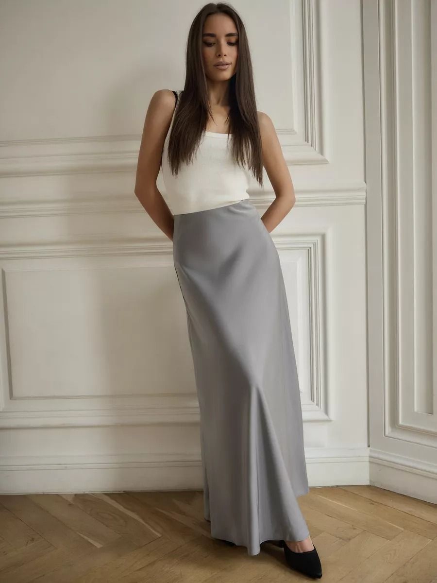 Fishtail Skirt Satin Satin Long - Exclusive Edition