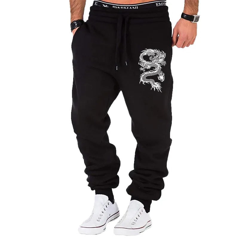 Men's Dragon Jogger Pants | Casual Streetwear Trousers - Fine Art