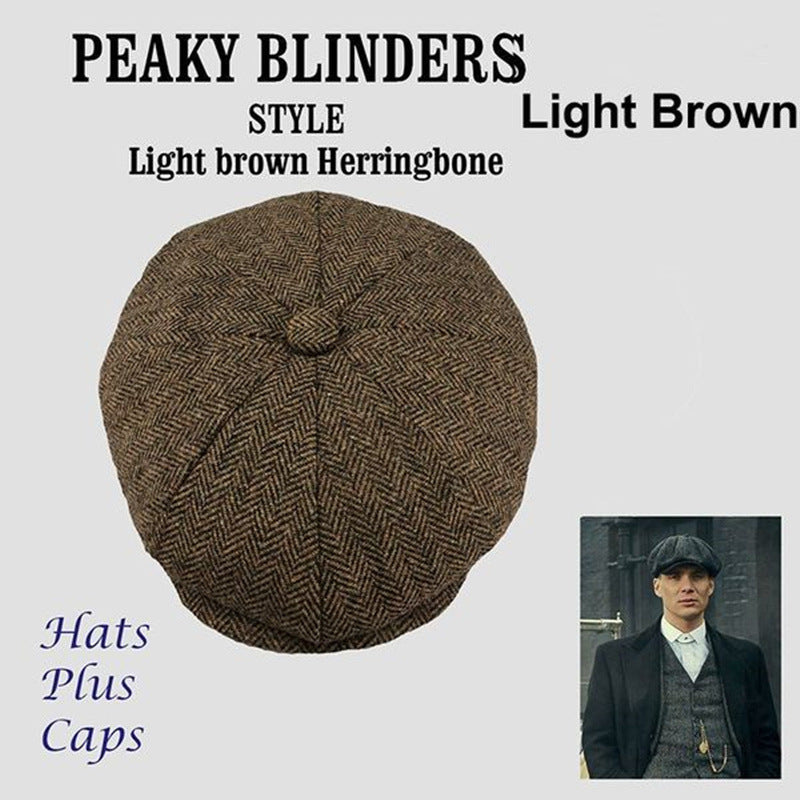 Men's Wool Newsboy Hat | Classic Vintage Flat Cap - Gallery Edition