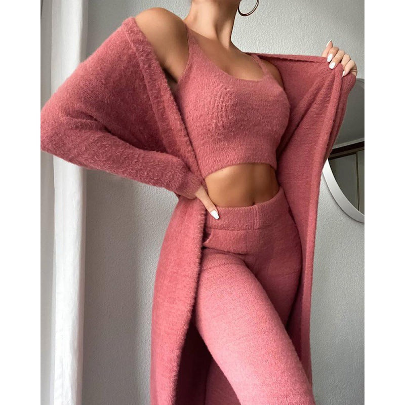 Women's 3 Piece Lounge Set | Cozy Winter Pajama Outfit - Design Poster