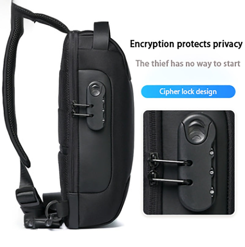 Men’s Waterproof Anti-Theft Sling Bag | USB Travel Chest Bag - Exclusive Edition