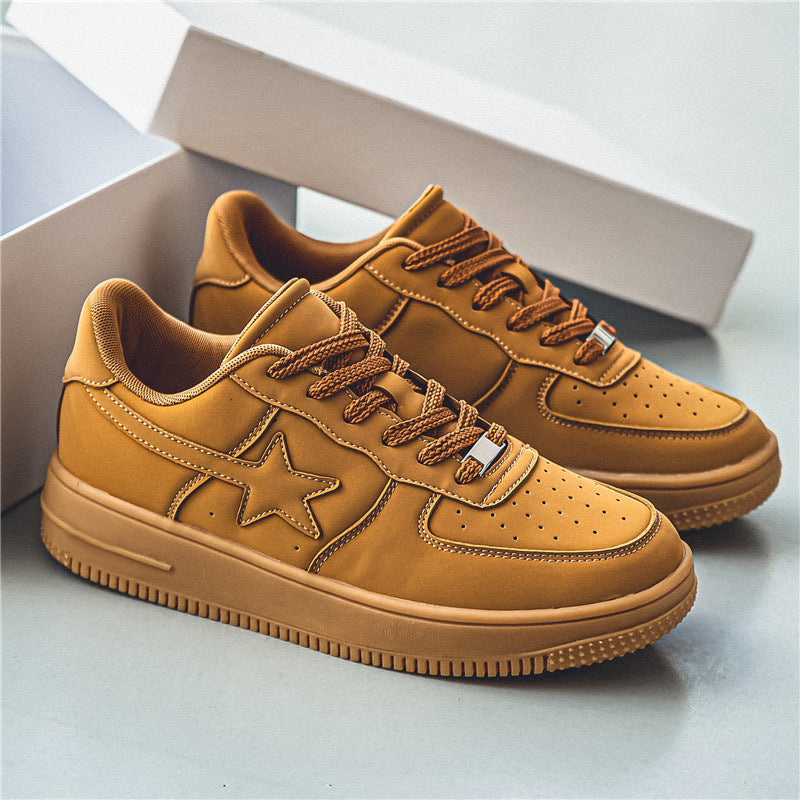 Men's Thick Sole White Sneakers | Casual Fashion Shoes - Home Decor