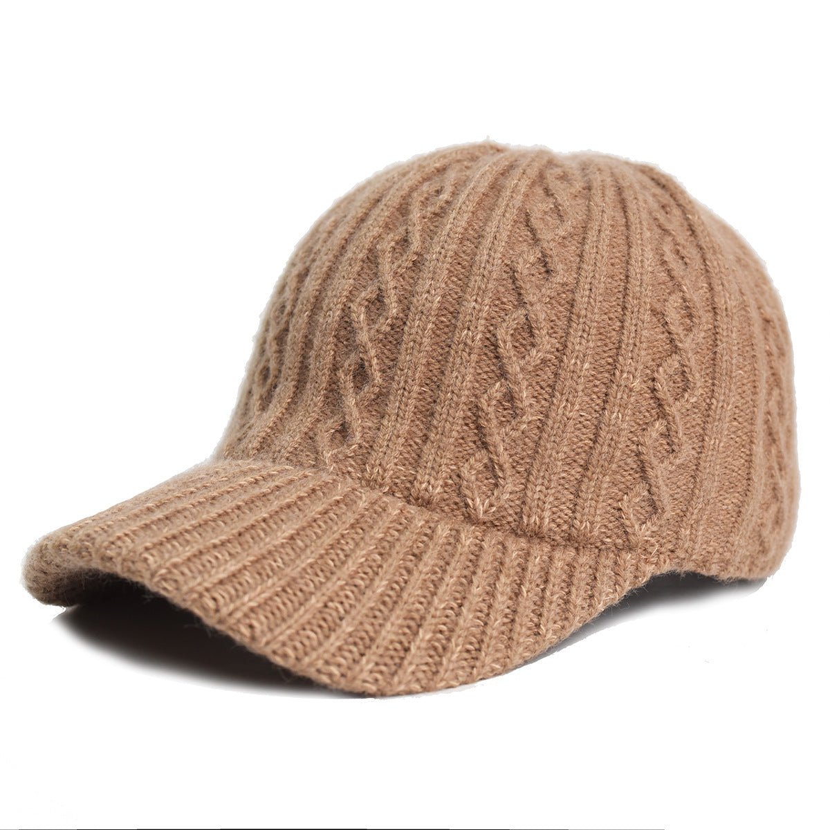 Knitted Wool Baseball Cap | Warm Winter Peaked Hat - Gallery Edition