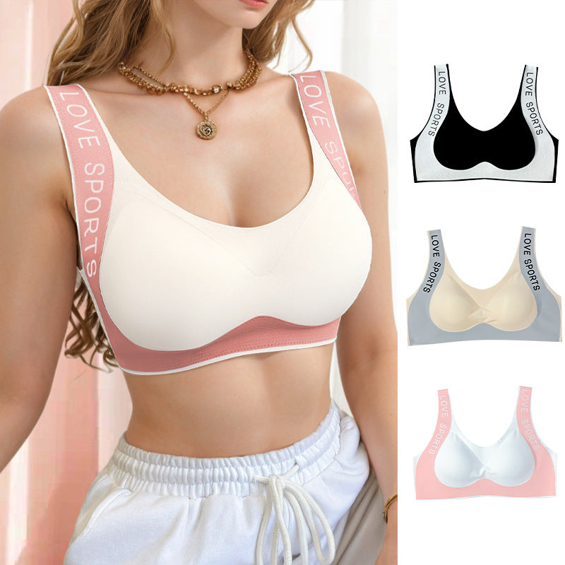 Women's Wide Strap Wireless Bra | Breathable Comfort Bra - Premium Canvas