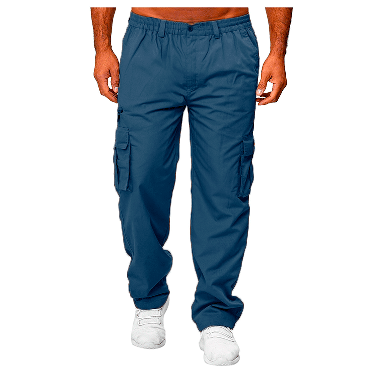 Men's Casual Multi-pocket Loose Straight Cargo Pants - Premium Canvas