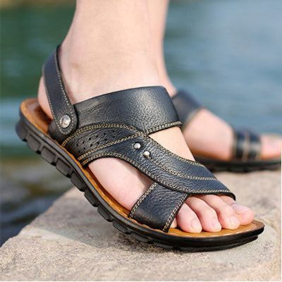Men's Summer Sandals | Adjustable Beach Slide Sandals - Modern Print