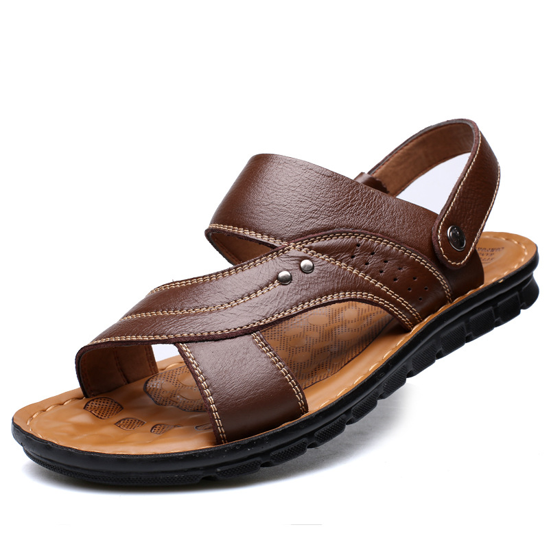 Men's Summer Sandals | Adjustable Beach Slide Sandals - Modern Print