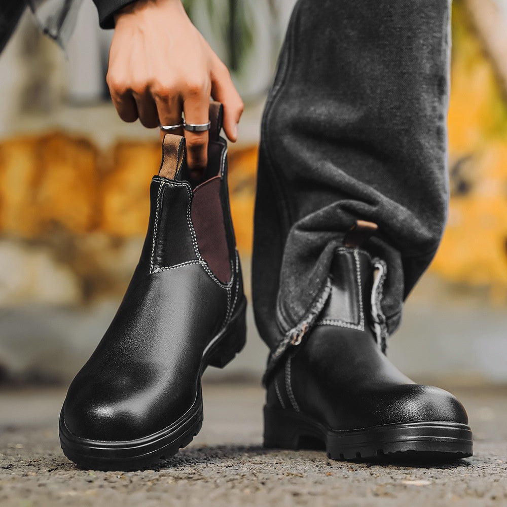 Vintage Leather Martin Boots | Unisex Couple Ankle Boots - Gallery Edition