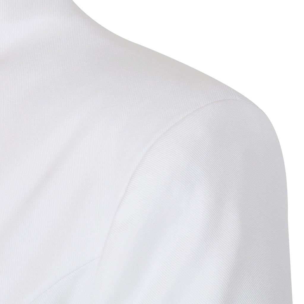 White Lapel Blazers - Artistic Decor