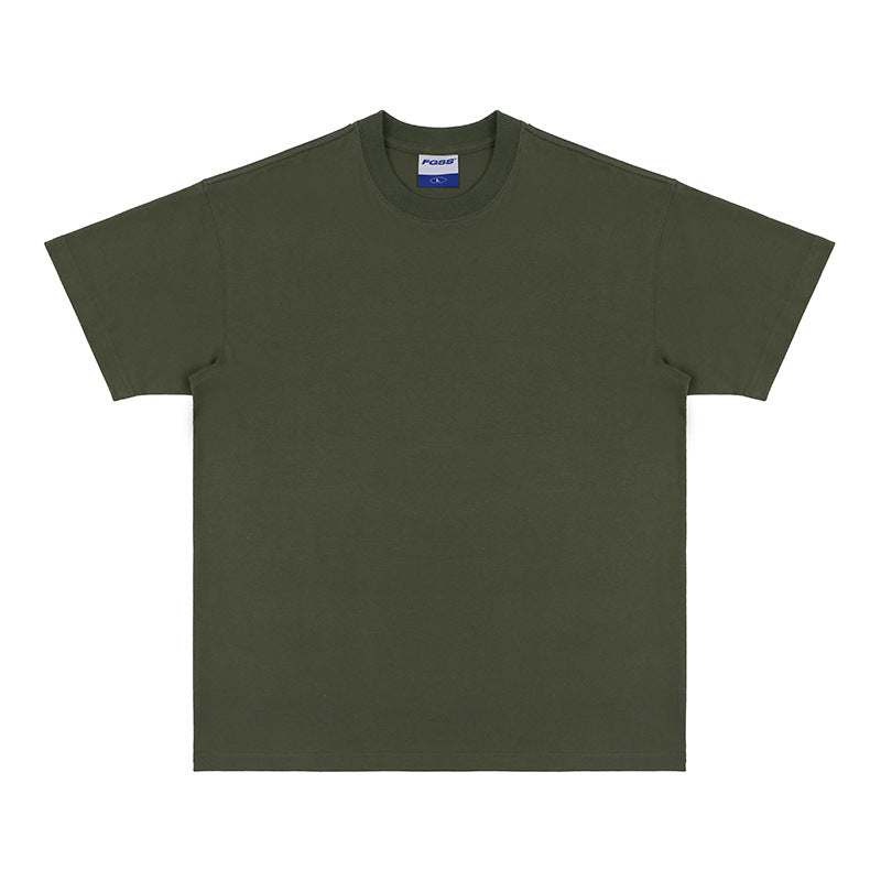 Oversize Loose Cotton Solid Color T-shirt For Men And Women - Fine Art