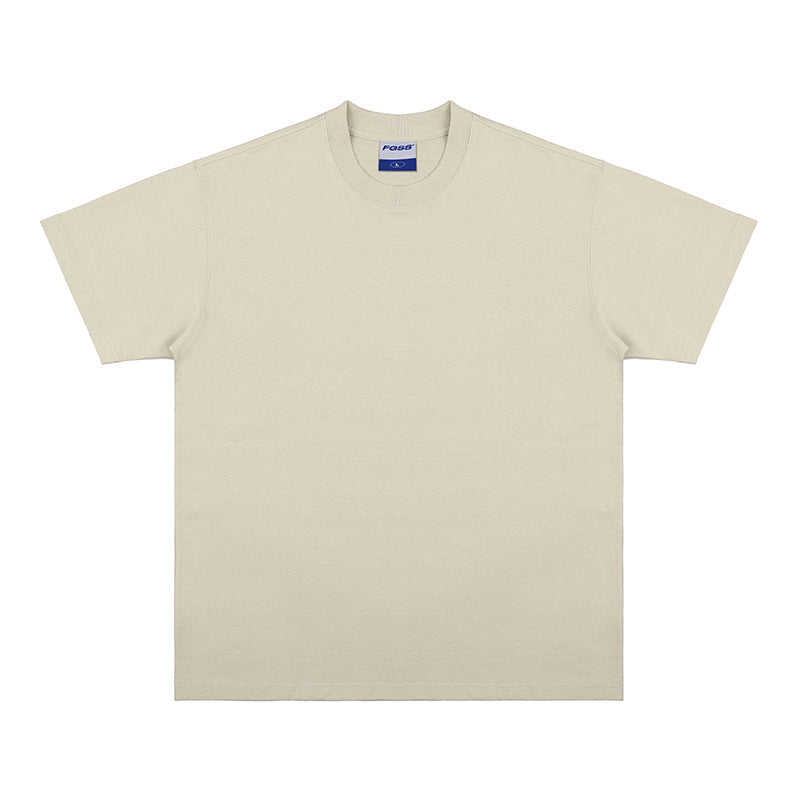 Oversize Loose Cotton Solid Color T-shirt For Men And Women - Fine Art