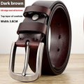 Men's Genuine Leather Belt | Classic Cowhide Dress Belt - Design Poster